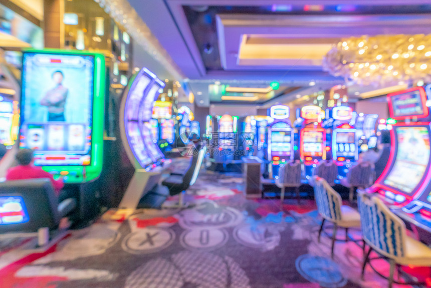 拉斯维加斯赌场背景美国内华达州拉斯维加斯市赌场的抽象模糊背景图片