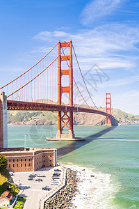 平方英尺旧金山金门大桥,加利福尼亚,美国,太平洋西海岸背景