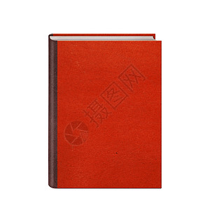 书与红色精装隔离白色背景图片