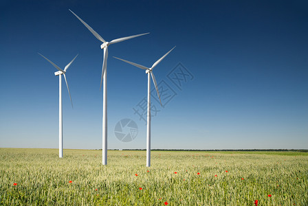 风力发电机涡轮弹簧景观图片