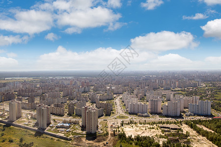 基辅,乌克兰首都夏季城市景观,鸟瞰图片