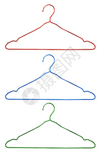 彩色金属衣架隔离白色上图片
