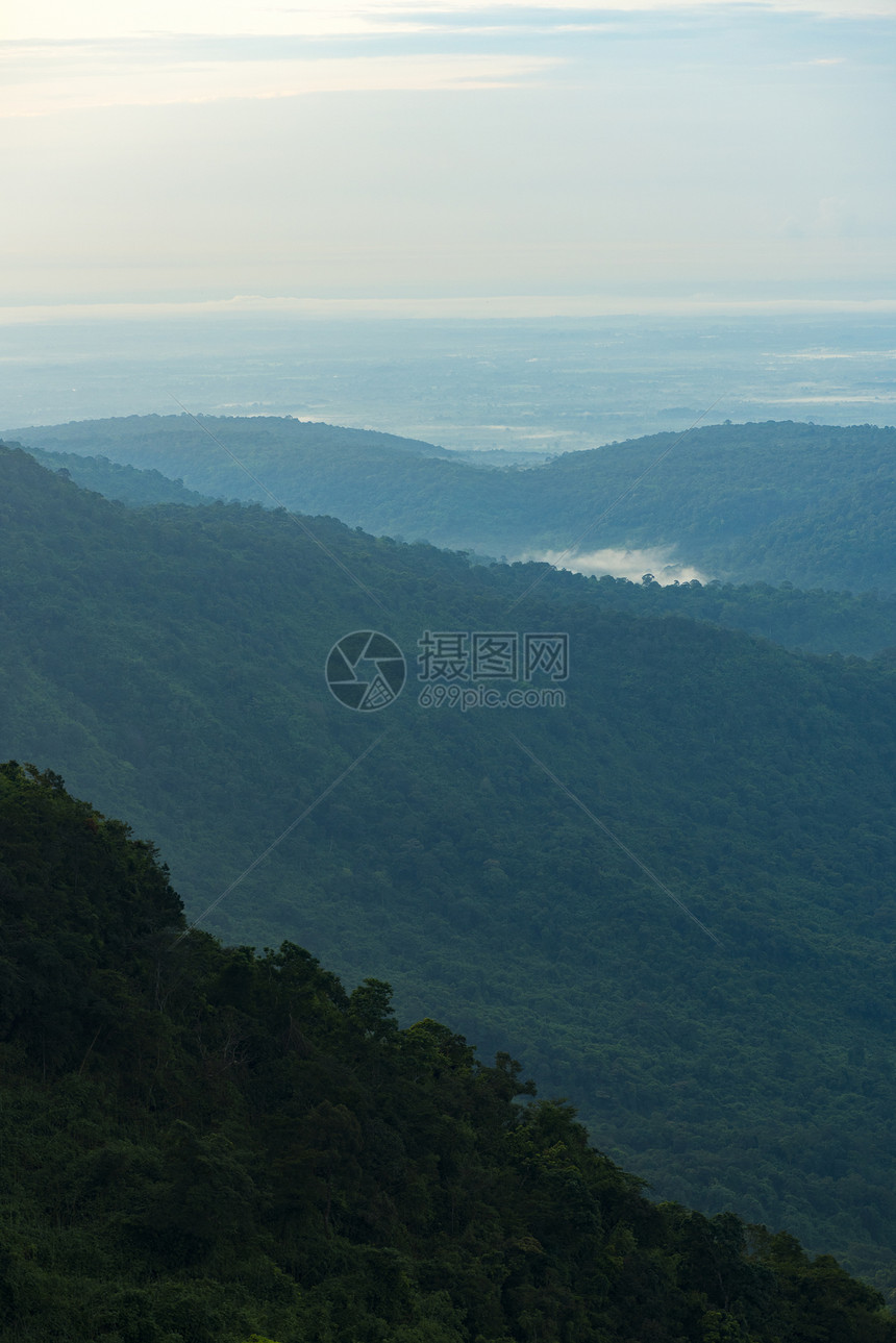 自然景观观热带山脉层层叠叠,泰国北海公园,用于背景壁纸图片