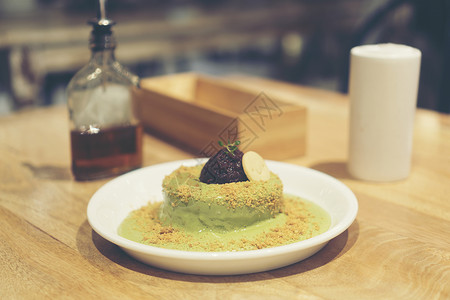 绿茶热蛋糕图片