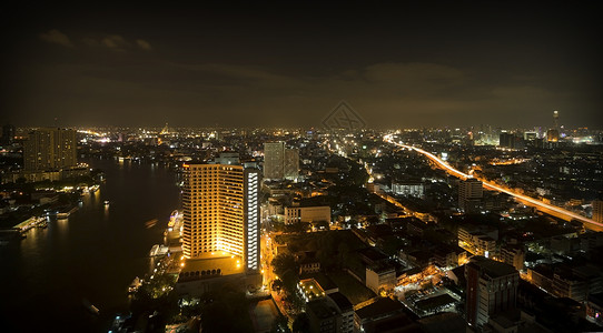 曼谷城市夜景,泰国图片