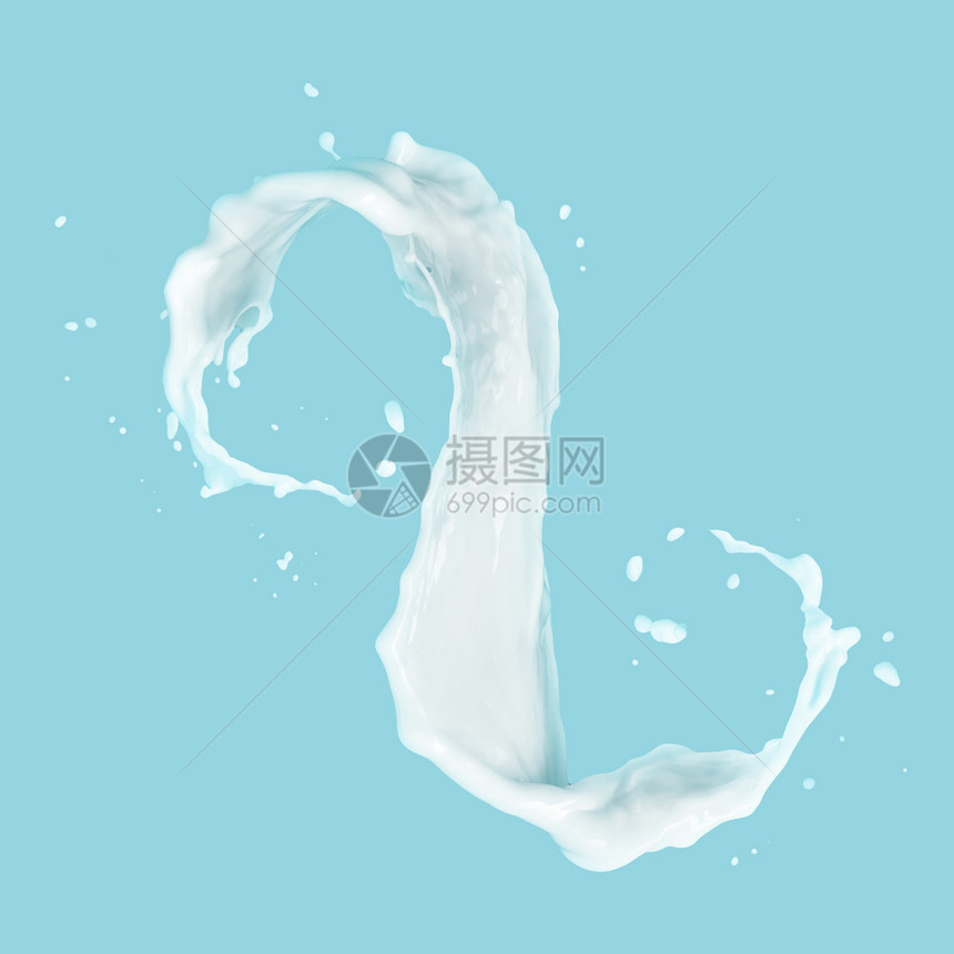 白色脂肪牛奶的飞溅蓝色背景的元素白色脂肪牛奶的飞溅图片