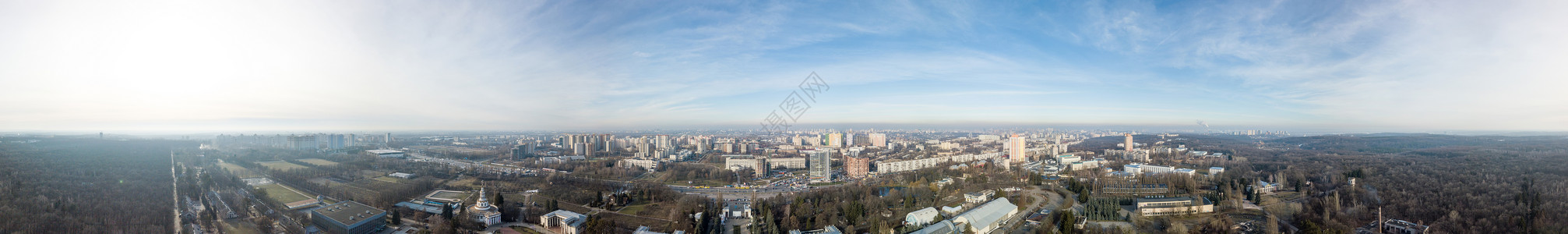 基辅,乌克兰20181月10日美丽的城市全景蓝天白云基辅市的全景图片