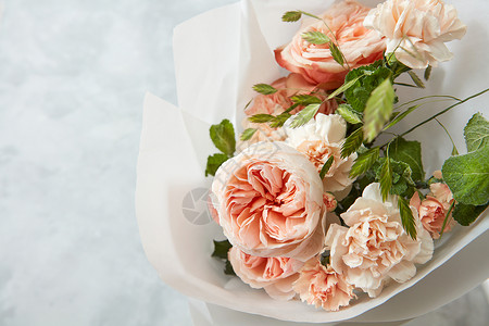白色背景上美丽的蓬松玫瑰花玫瑰图片