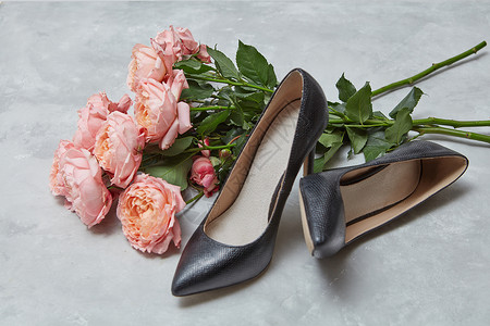 玫瑰花鞋素材浪漫生日高清图片