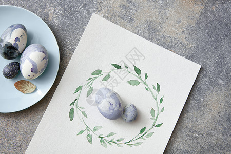 盘子画鸡蛋盘子纸上画画框,平躺盘子上的鸡蛋背景
