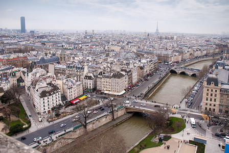 法国巴黎埃菲尔铁塔蒙帕纳斯塞纳河的景色塞纳河埃菲尔铁塔的景色图片