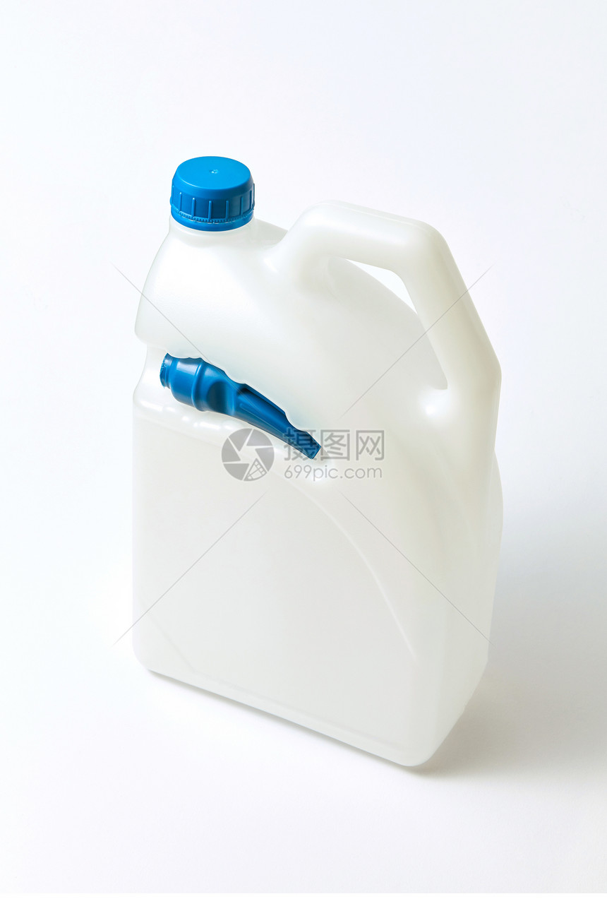 空白白色容器模拟蓝色分配器漏斗个轻的背景模拟罐液体塑料轻背景图片
