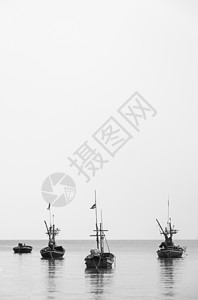 海上的船,黑白相间图片