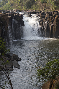 老挝的瀑布纯洁帕克斯高清图片
