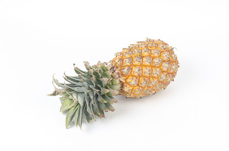 菠萝白色上分离健康高清图片素材