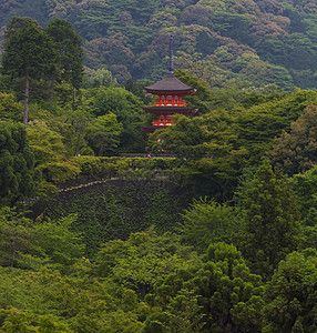 清水正孝东京清济寺附近的三层宝塔背景