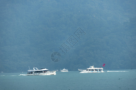 台湾日月潭水社码头背景图片