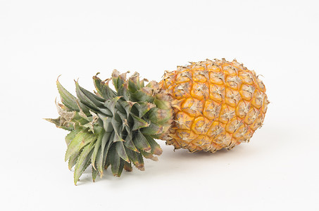菠萝白色上分离健康高清图片素材
