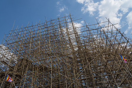 缅甸风格的寺庙位于缅甸的叶城竹子建筑竹子建筑图片