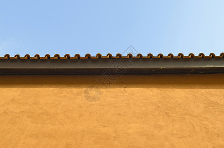 意大利风格的老式墙背景图片