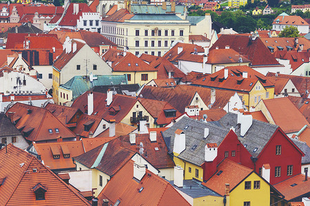 捷克共国塞斯基克鲁洛夫历史中心高清图片