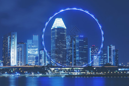 新加坡的夜景图片