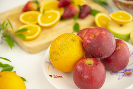 新鲜水果分类水果五颜六色的背景图片