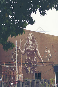 马来西亚槟城乔治敦的街头艺术高清图片