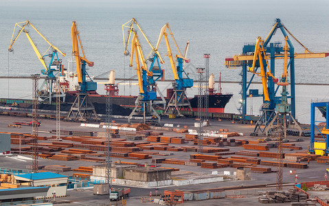 马里乌波尔海洋贸易高清图片