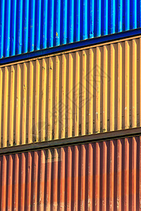工业海事商业五颜六色的集装箱堆放港口货站图像五颜六色的集装箱堆放港口图片