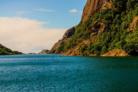 挪威景观青山峡湾挪威的峡湾景观图片