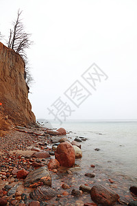 秋天波罗的海悬崖奥洛,格丁尼亚波兰图片