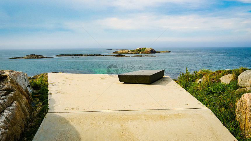 克莱沃登休息停止区域北极风景海景安多亚岛上的景点维斯特勒伦挪威克莱沃登休息区安多亚挪威的海景图片