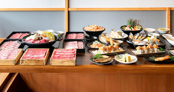 日本瓦格玉牛肉素崎准备与日本美食的脆弱烹饪高清图片