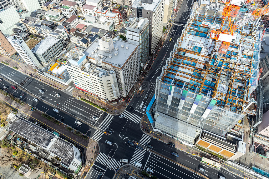 日本东京大型建筑工地开发项目图片