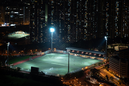 香港城市景观夜间与建筑层图片