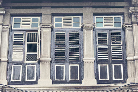 马来西亚槟城的旧窗户图片