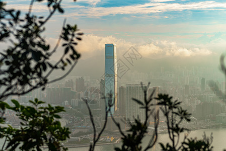 香港城市景观上午,城市建筑背景图片