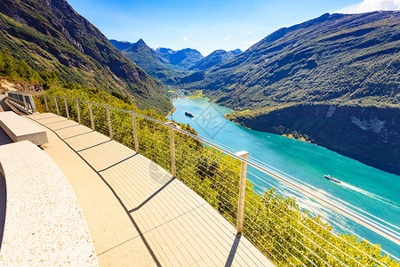 比约格维根奥恩斯文根与瞭望座吉兰格峡湾景观挪威的旅游路线奥恩斯文根观景点挪威背景