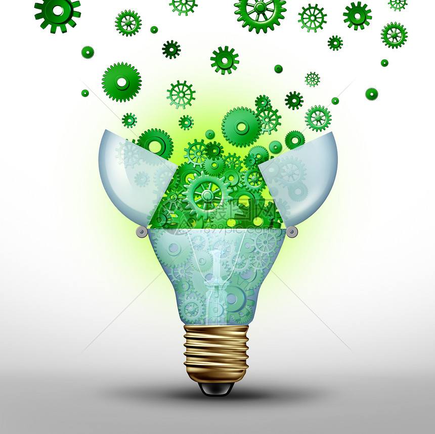 能源效率的节省能源的想法,替代燃料的绿色解决方案个三维说明图片