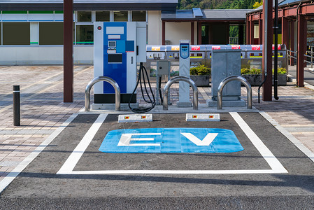 电动汽车电动汽车电动汽车充电器采用绿色环保理念背景图片