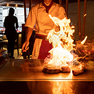 烤牛肉铁板烧日本烤牛肉高清图片