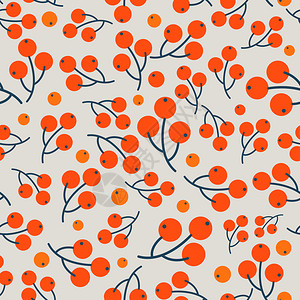 蝰蛇无缝诞冬季图案的光背景橙色浆果用于纺品纸张上无缝印刷的矢量插图光背景上的无缝诞图案矢量插图插画