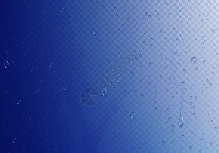 小水滴素材雾璃背景透明成分与大量小水滴蒸汽光泽梯度表矢量插图插画
