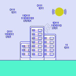 抽象信息服务器矢量插图图片