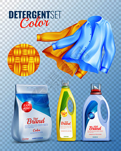 洗碗布洗涤剂衣服透明图标插画