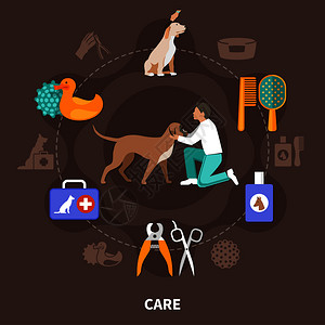 犬轮成的医疗设备,兽医工具与玩具人的格兽医矢量插图兽医帮助轮成图片