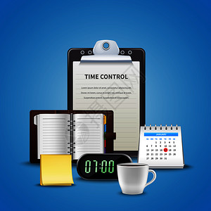 时间管理的现实与同属的时间控制工作向量插图时间管理的现实图片