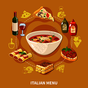 意大利婚礼汤塞满的意大利饺子高清图片