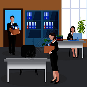 平人力资源背景与新员工的个人事物办公室矢量插图人力资源背景图片